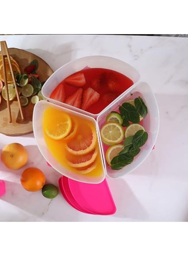 3 in 1 Triple Juice Dispenser with 3 Cups 2 Liter Capacity Each Tank High Quality Plastic Beverage Dispenser with Strong Base and Individual Taps for Parties and Home Use - Image 4